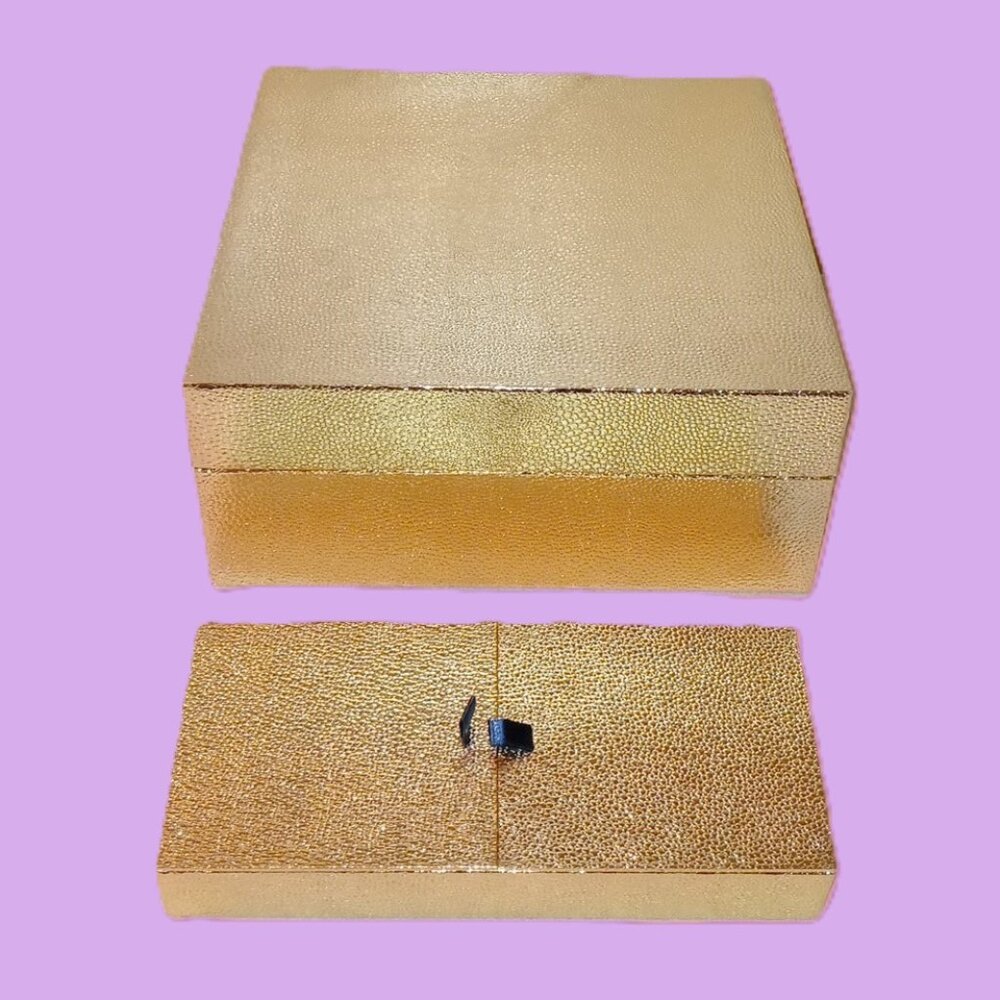 NWOT Estee Lauder Metallic Gold Keepsake Box Set